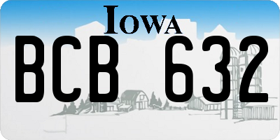IA license plate BCB632