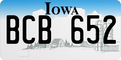 IA license plate BCB652
