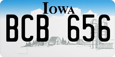 IA license plate BCB656