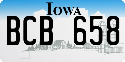 IA license plate BCB658