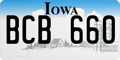 IA license plate BCB660
