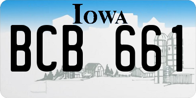 IA license plate BCB661