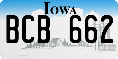IA license plate BCB662