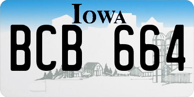 IA license plate BCB664