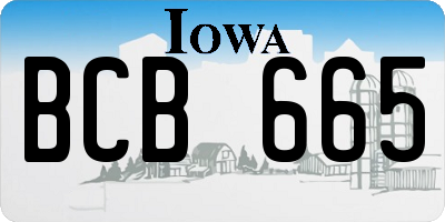 IA license plate BCB665