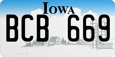 IA license plate BCB669