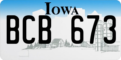 IA license plate BCB673