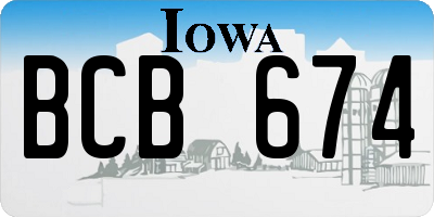 IA license plate BCB674