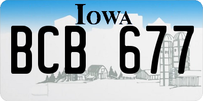 IA license plate BCB677