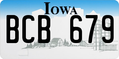 IA license plate BCB679