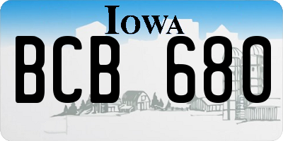 IA license plate BCB680