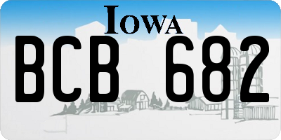 IA license plate BCB682
