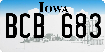 IA license plate BCB683