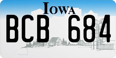 IA license plate BCB684