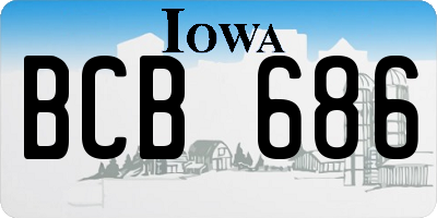 IA license plate BCB686