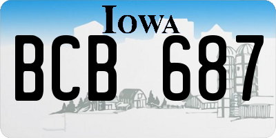 IA license plate BCB687