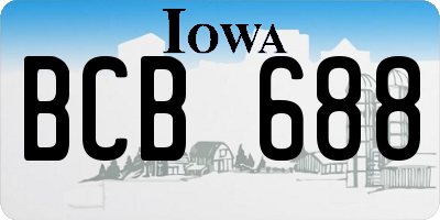 IA license plate BCB688