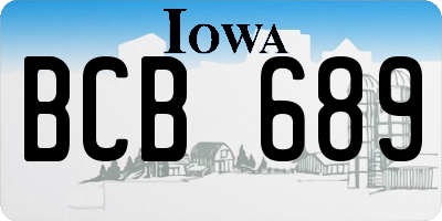 IA license plate BCB689