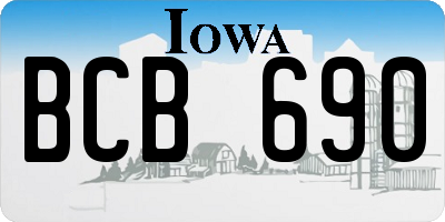 IA license plate BCB690