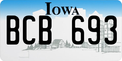 IA license plate BCB693