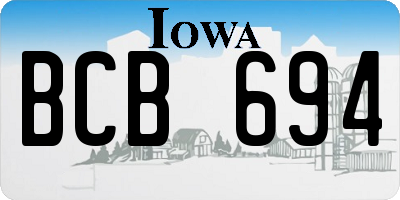 IA license plate BCB694
