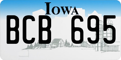 IA license plate BCB695