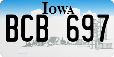 IA license plate BCB697