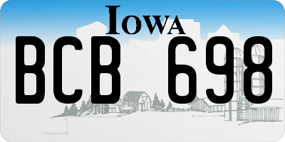 IA license plate BCB698