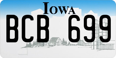 IA license plate BCB699