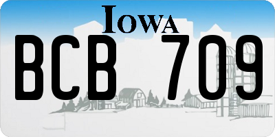 IA license plate BCB709