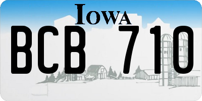 IA license plate BCB710