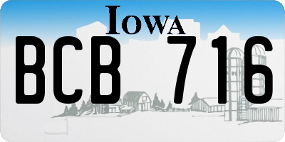 IA license plate BCB716
