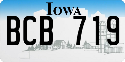 IA license plate BCB719