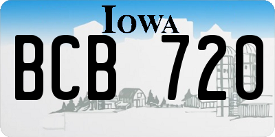 IA license plate BCB720