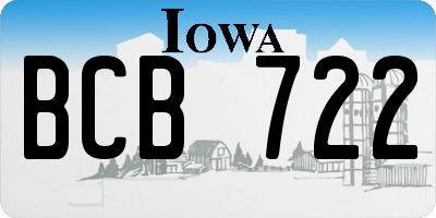 IA license plate BCB722