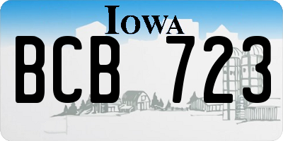 IA license plate BCB723