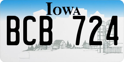 IA license plate BCB724