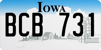 IA license plate BCB731