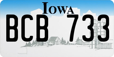 IA license plate BCB733