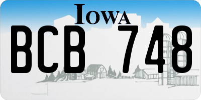 IA license plate BCB748