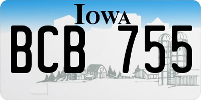 IA license plate BCB755