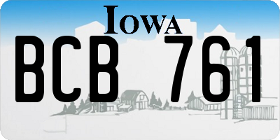 IA license plate BCB761