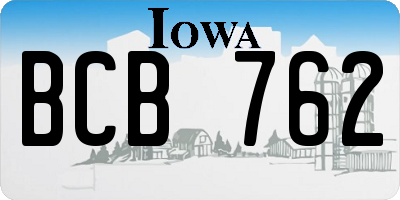 IA license plate BCB762