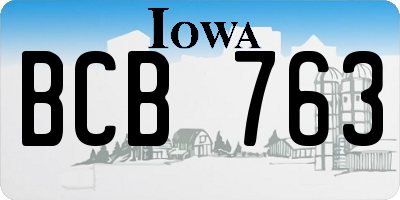 IA license plate BCB763