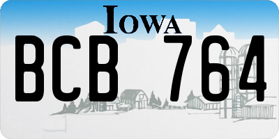 IA license plate BCB764