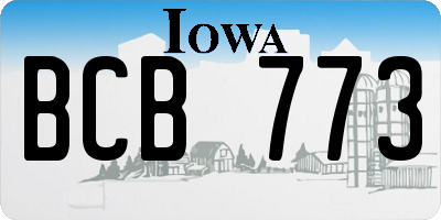 IA license plate BCB773