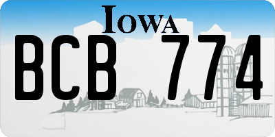 IA license plate BCB774