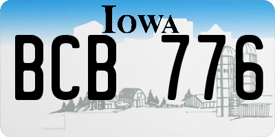 IA license plate BCB776