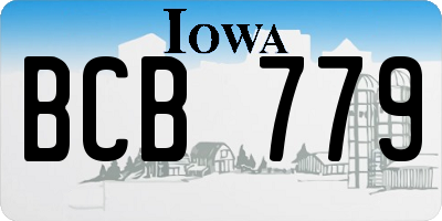 IA license plate BCB779