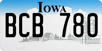 IA license plate BCB780